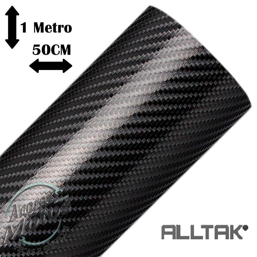 Adesivo Envelopamento Automotivo Fibra De Carbono Preto 4D Alltak