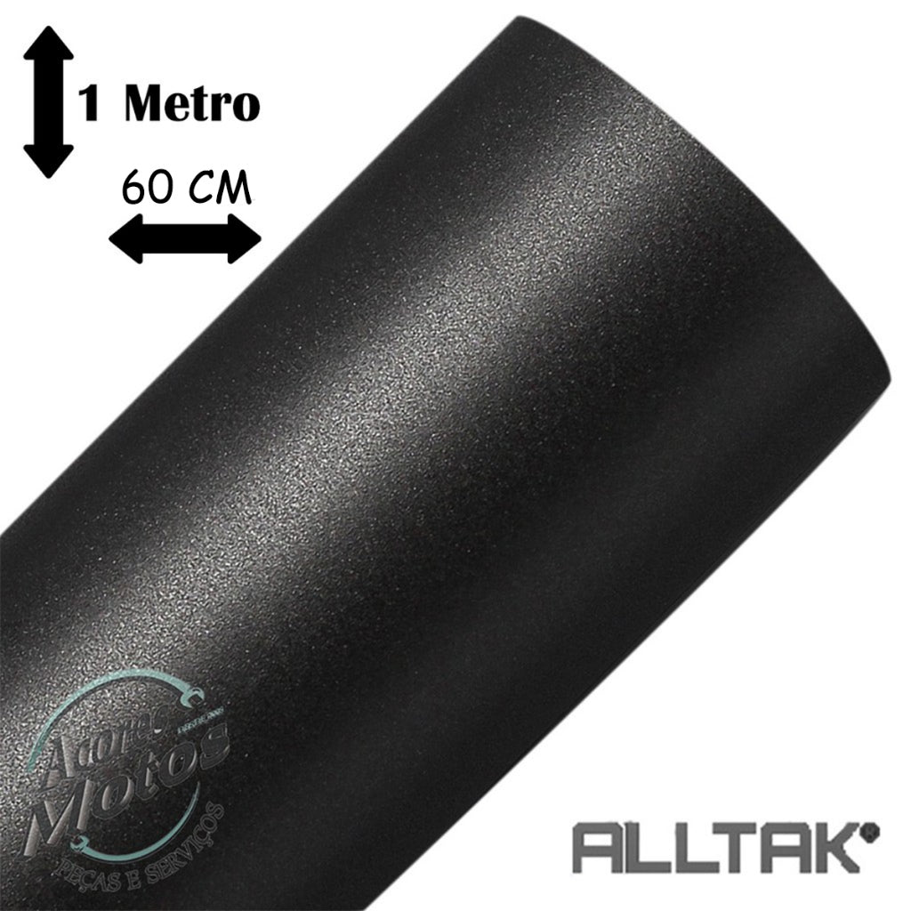Adesivo Envelopamento Automotivo Jateado Black Preto Fosco Alltak