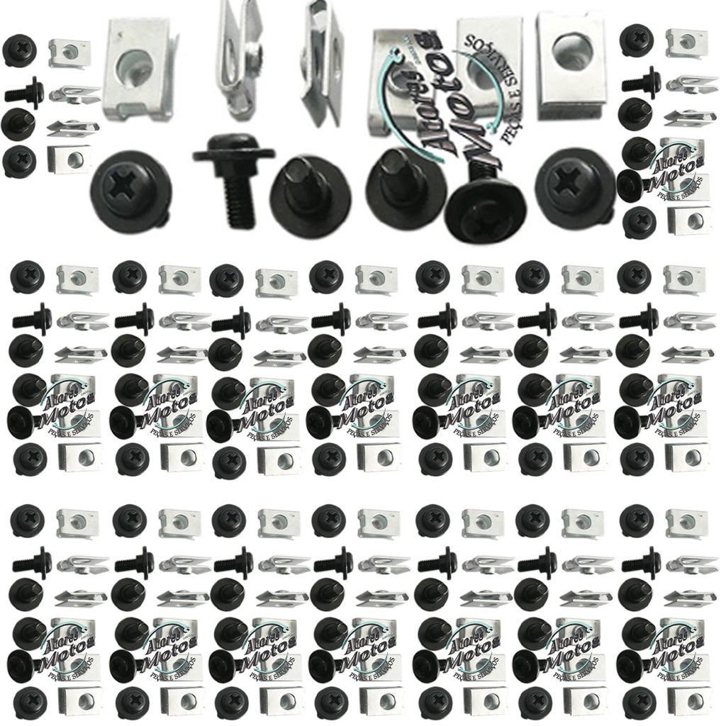 Kit C/ 200 Pçs Presilhas Trava Carenagem Motos Honda