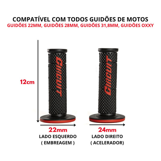 Manopla Circuit 5 V Par Punho Off Road Trilha Crf Tornado