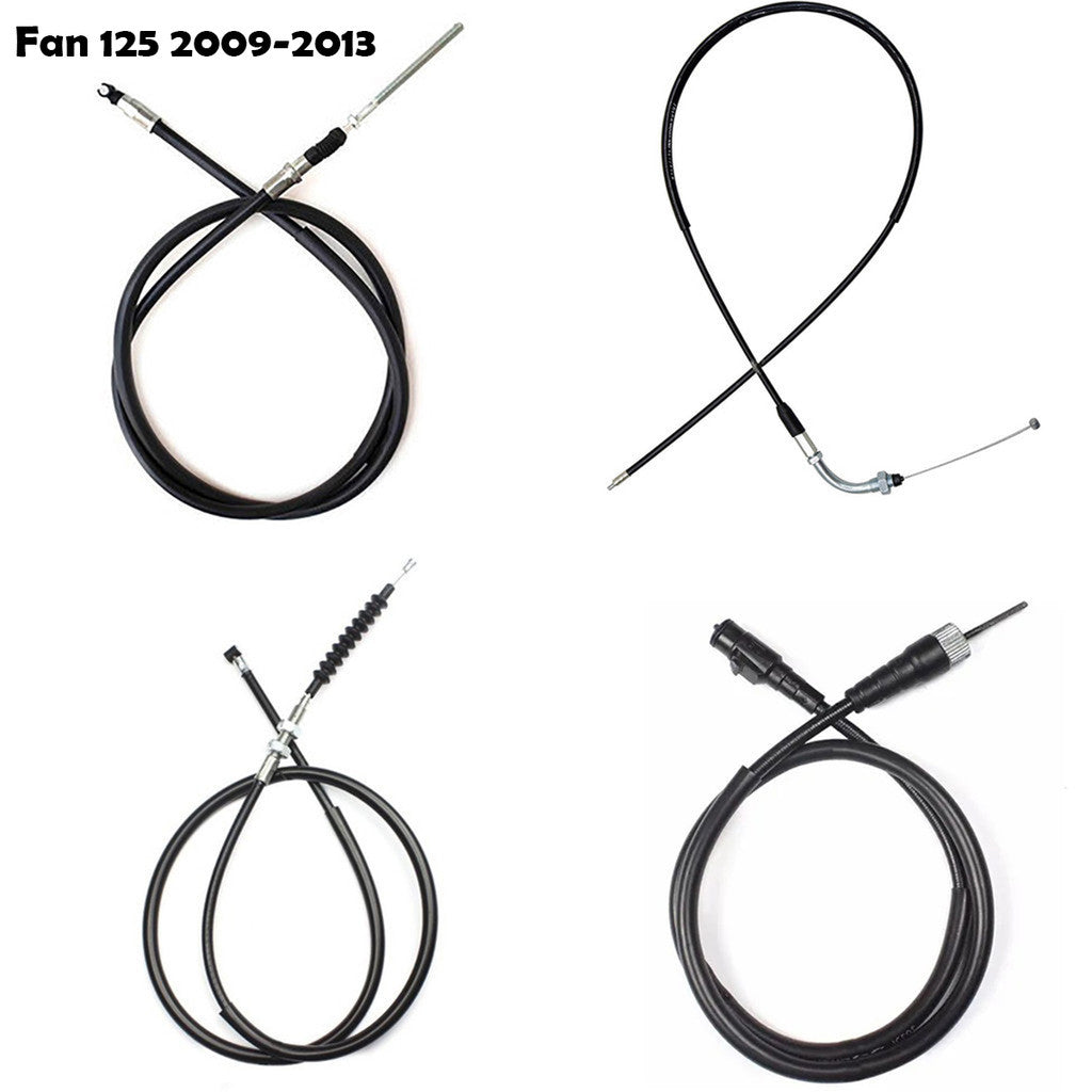Conjunto Cabos Fan 125 2009 Ate 2013 Acelerador + Embreagem + Freio + Velocimetro