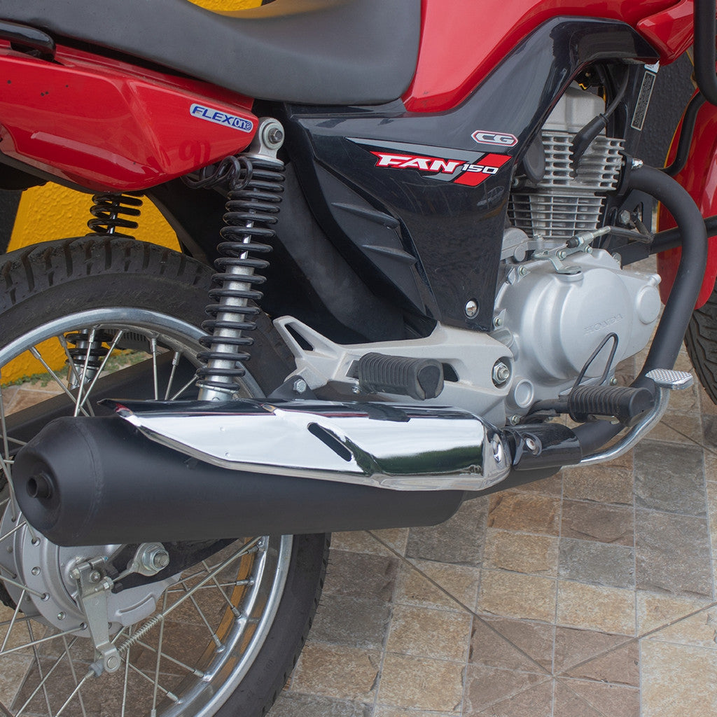 Protetor Escapamento Start 150 Titan 150 2014 Ate 2015 Cromado