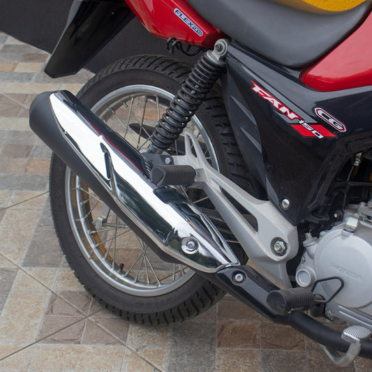 Protetor Escapamento Start 150 Titan 150 2014 Ate 2015 Cromado