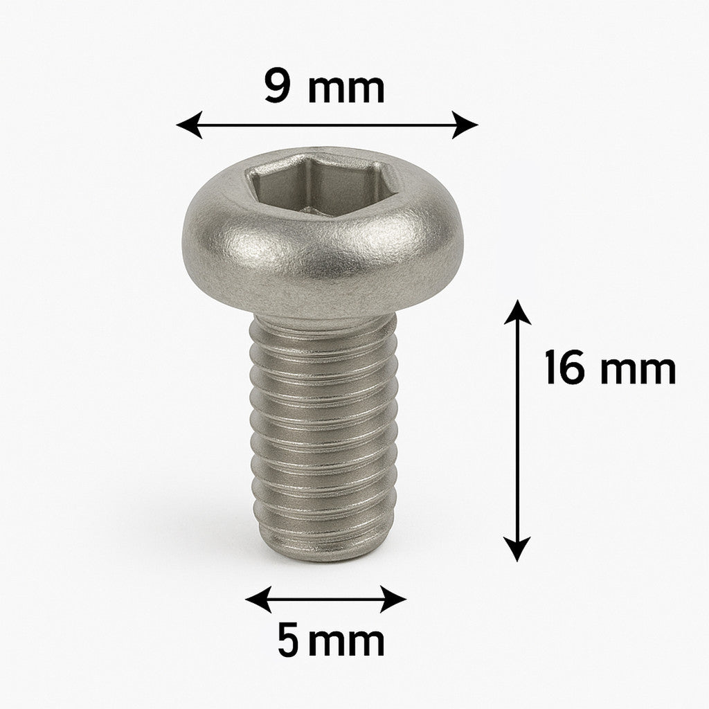 Parafuso Allen Inox 5mm x 16mm Universal Honda Yamaha Kawasaki Suzuki BMW Triumph