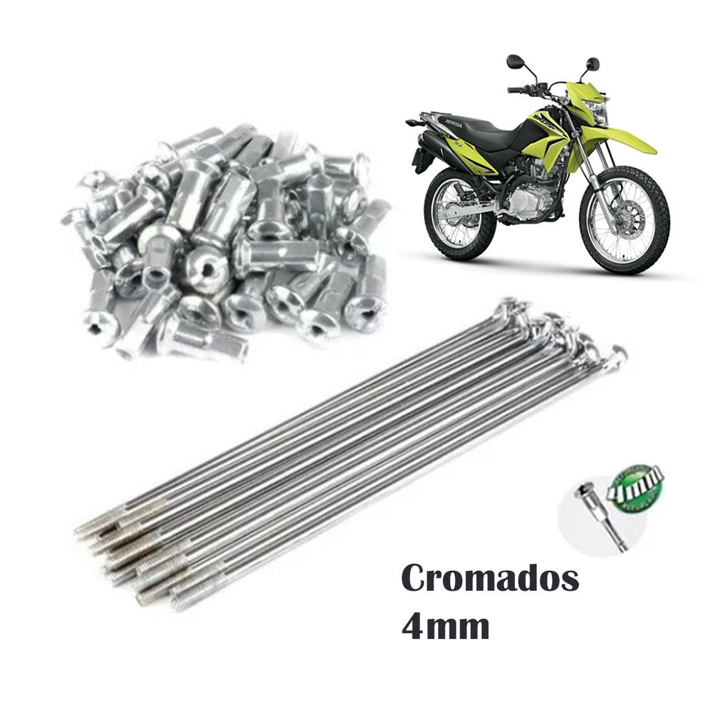 Jogo Raios Dianteiro Freio a Disco Max 4mm Bros 125 Bros 150