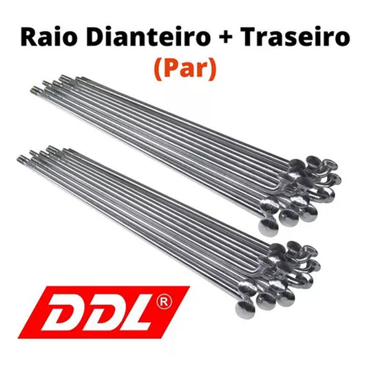 Jogo Raios Roda Dianteira + Traseira Xre 300 Sahara 300 DDL 4MM Cromados