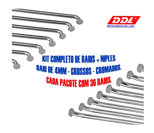 2 Jogo Raios Para Roda Dianteira Freio Disco + Traseira Titan 125 Titan 150 Titan 160 Fan 150 Fan 160