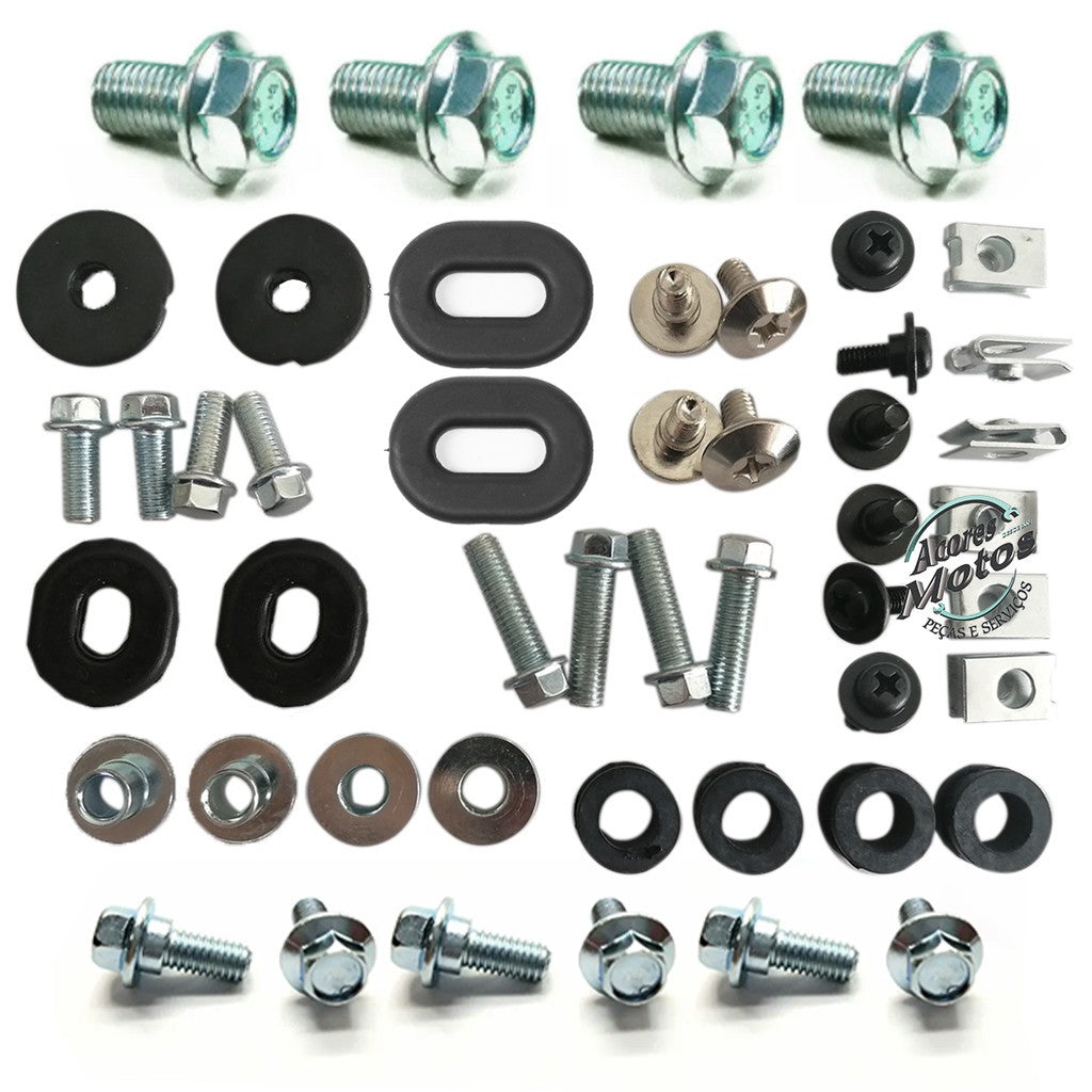 Kit Parafusos Presilhas Coxins Carenagem Completo Titan 125
