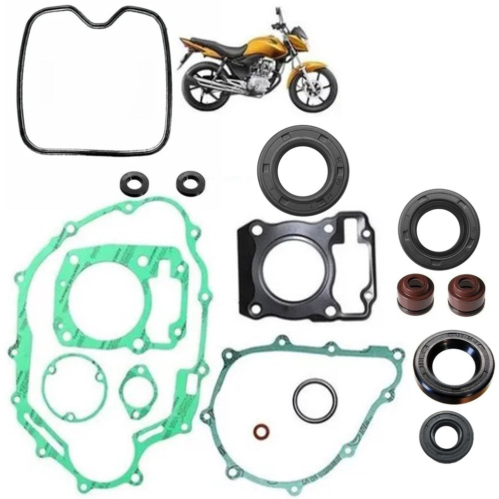 Jogo Juntas + Retentores Completo Motor Titan 150 Fan 150 2004 Até 2015 Vedamotors