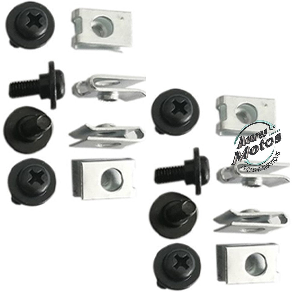 Kit 16 Pçs Presilhas Parafusos Carenagem Honda Titan 125 150 160 Fan 125 150 160