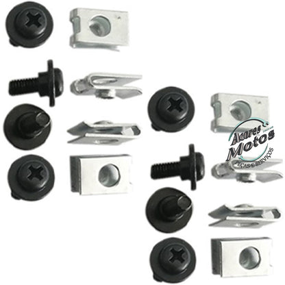 Kit 16 Pçs Presilhas Parafusos Carenagem Honda Titan 125 150 160 Fan 125 150 160