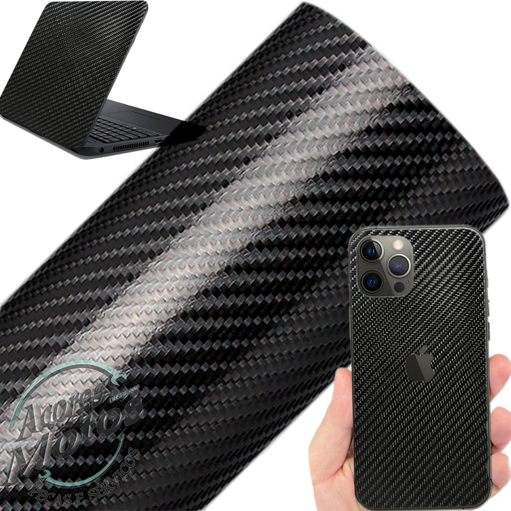 Adesivo Envelopamento Automotivo Fibra De Carbono Preto 4D Alltak