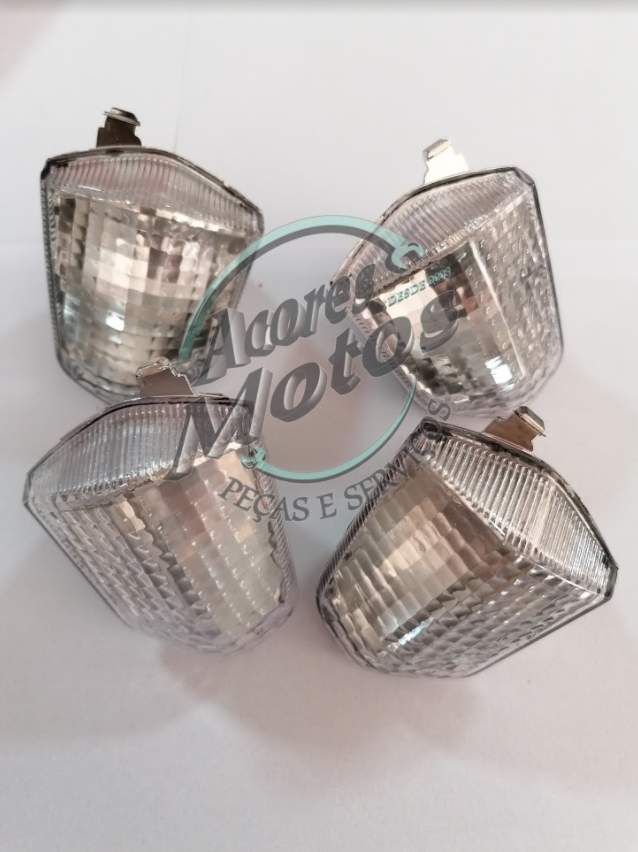 Kit 4 Lentes Pisca Seta Honda Pop 110i Fumê Cristal 2014 Ate 2025