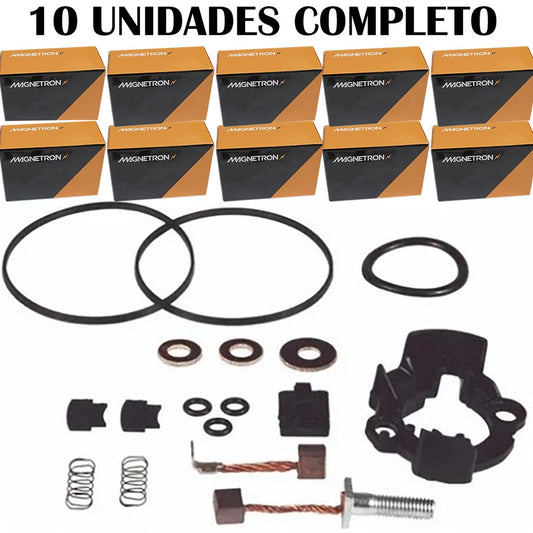 Suporte Escovas Motor Partida + Guarnições Titan 150 Titan 160 Bros 160 Fan 160 10 Unidades Magnetron