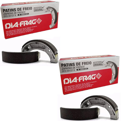 Lona Patins de Freio Roda Dianteira + Traseira Titan 125 Titan 150 Titan 160 Fan 125 Fan 150 Fan 160 Start 160