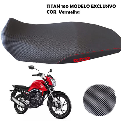 Capa Banco Antiderrapante Titan 160 2016 Ate 2024 Modelo Exclusivo