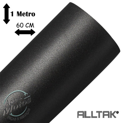 Adesivo Envelopamento Automotivo Jateado Black Preto Fosco Alltak