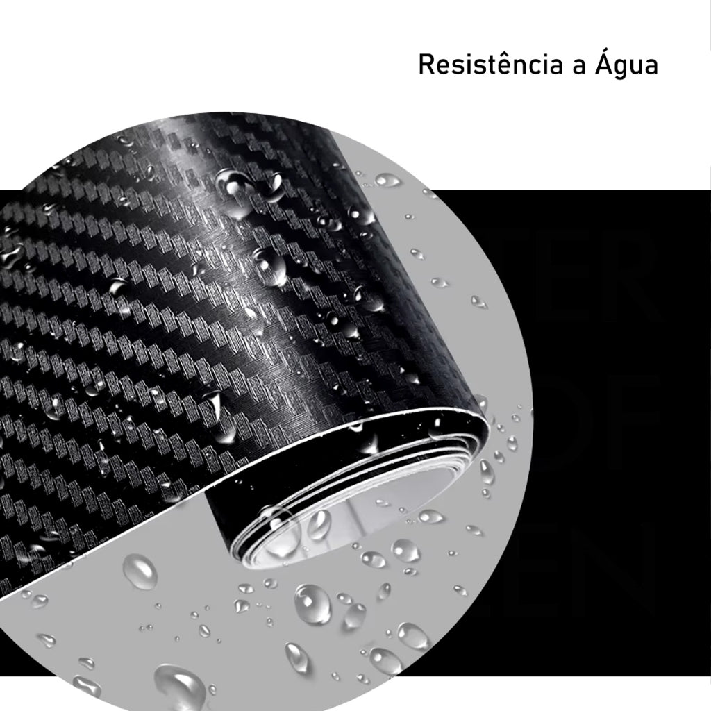 Fita adesiva 2m X 20cm Fibra De Carbono P/ Colunas Tablet Soleira Notebook