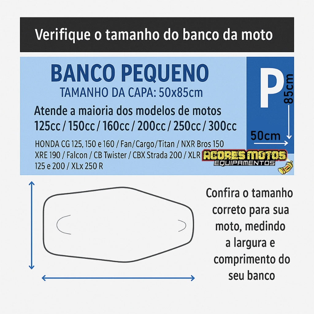 Capa Banco Emborrachada Titan Fan Bros Ybr Fazer Tornado Twister Lander Todas