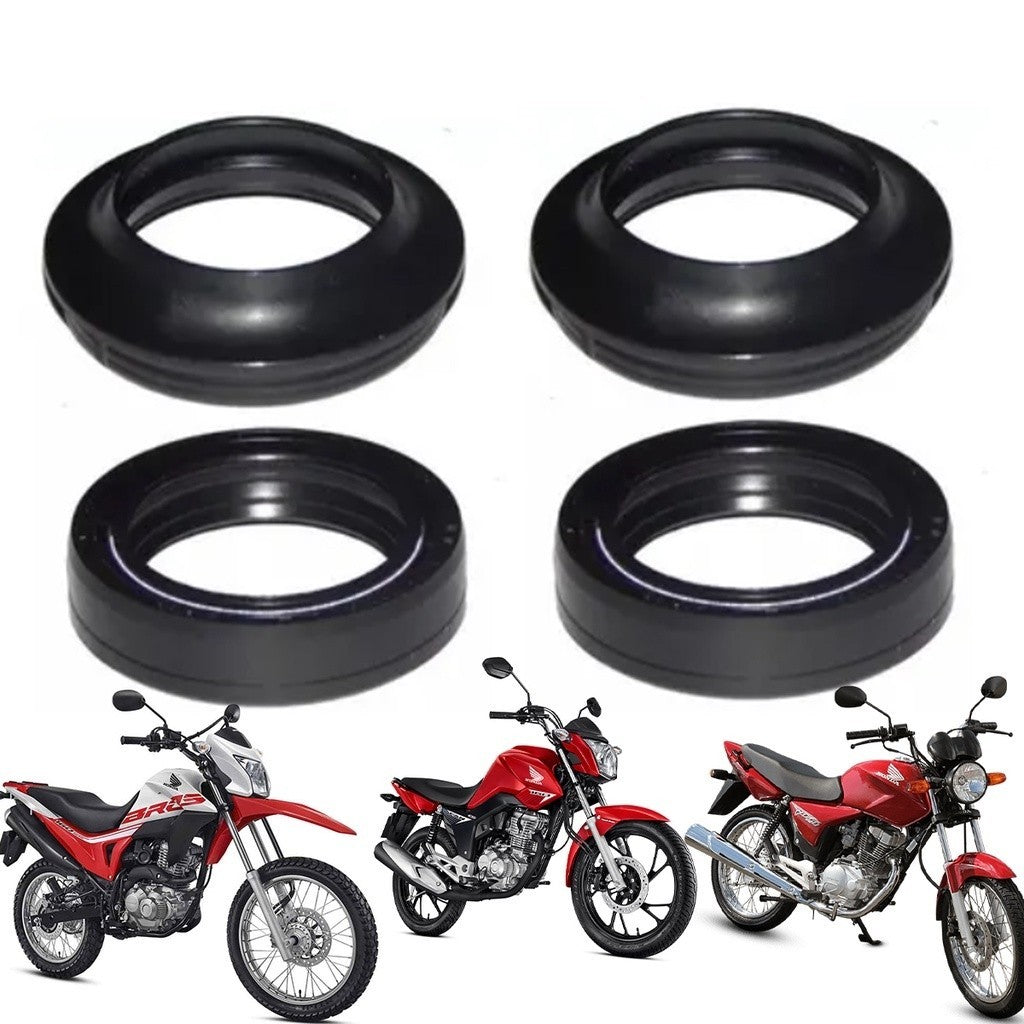 Retentor Bengala + Guarda Po Titan 150 Titan 160 Bros 150 Bros 160 Fan 150 Fan 160 Xre 190 Cbx XLR PCX Bros 125 Par