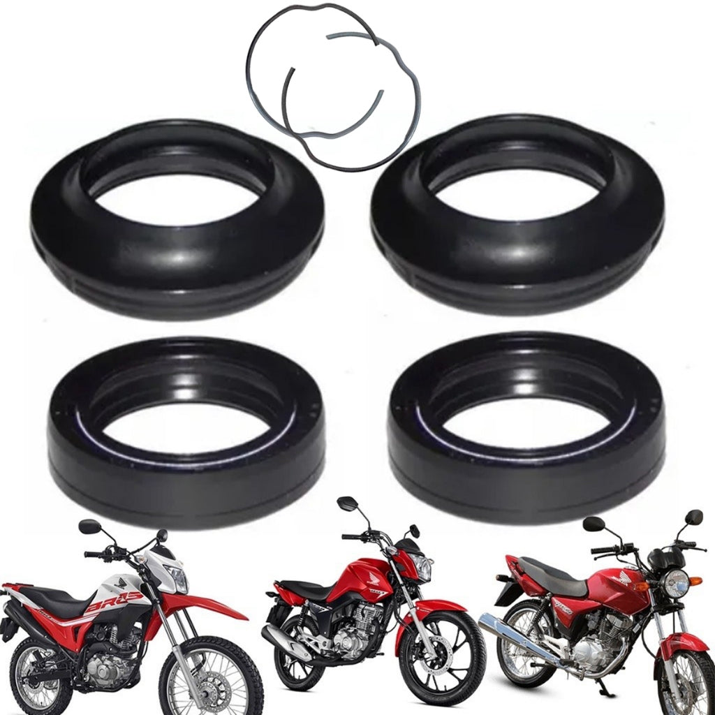 Retentor Bengala + Guarda Po Titan 150 Titan 160 Bros 150 Bros 160 Fan 150 Fan 160 Xre 190 Cbx XLR PCX Bros 125 Par