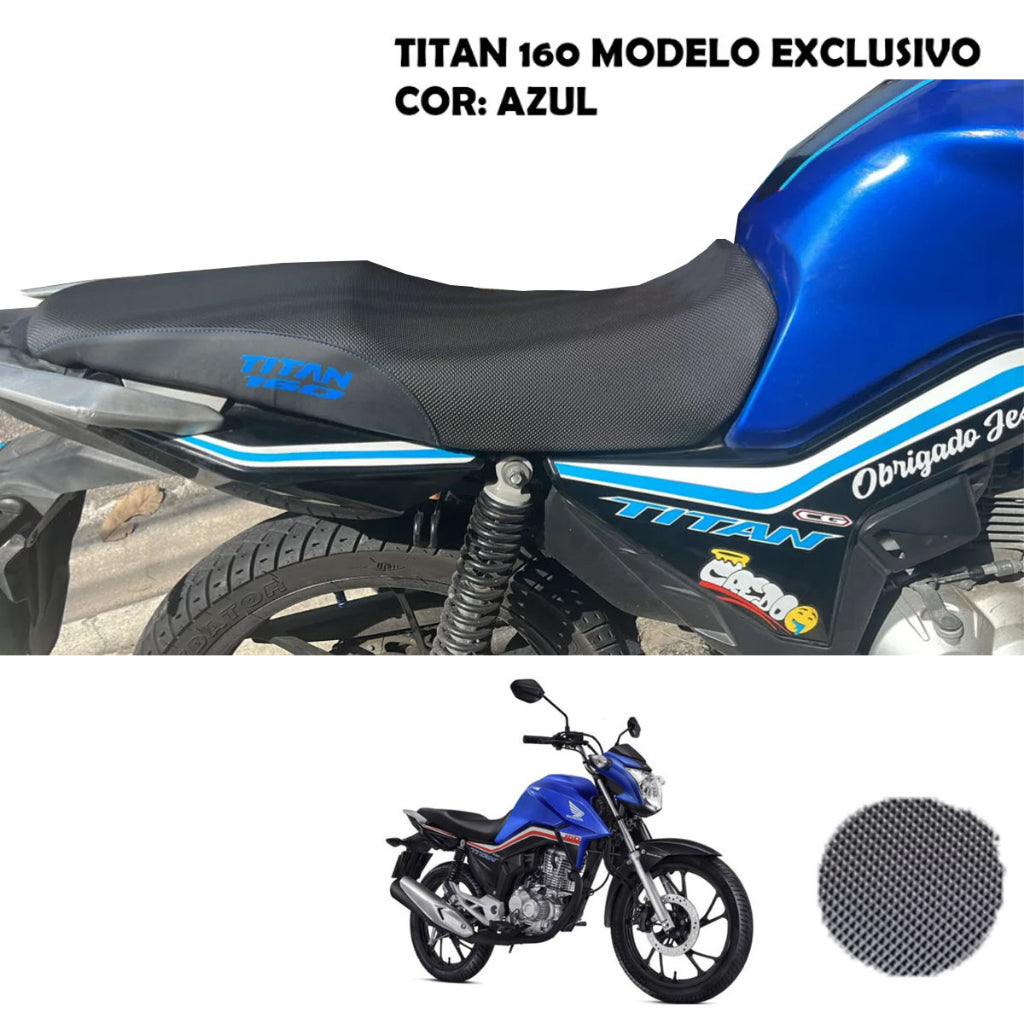 Capa Banco Antiderrapante Titan 160 2016 Ate 2024 Modelo Exclusivo