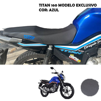 Capa Banco Antiderrapante Titan 160 2016 Ate 2024 Modelo Exclusivo