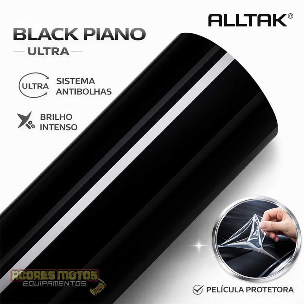 Adesivo Envelopamento Automotivo Alltak Ultra Black Piano - Preto, Branco, Vermelho Malbec, Cinza Grafite