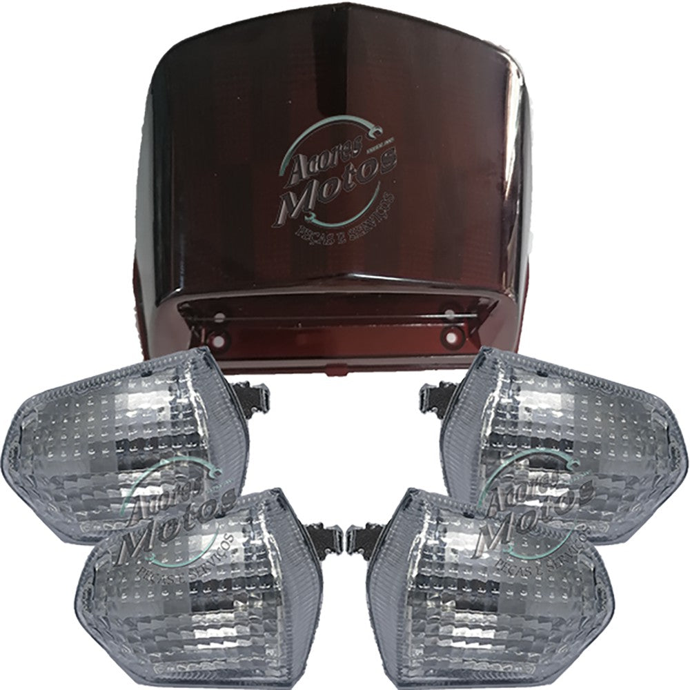 Lente Pisca Seta Honda Pop 110i Kit Com 4 + Lente Lanterna