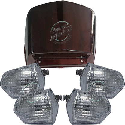 Lente Pisca Seta Honda Pop 110i Kit Com 4 + Lente Lanterna