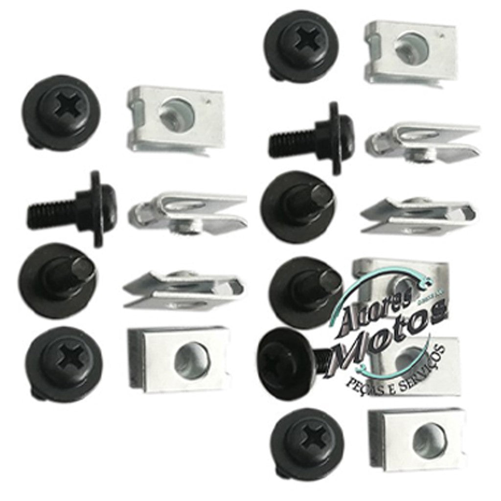 Kit 20 Pçs Presilhas Parafusos Carenagem Honda Titan 125 150 160 Fan 125 150 160 Biz 100 110 125