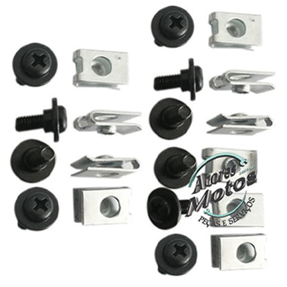 Kit 20 Pçs Presilhas Parafusos Carenagem Honda Titan 125 150 160 Fan 125 150 160 Biz 100 110 125