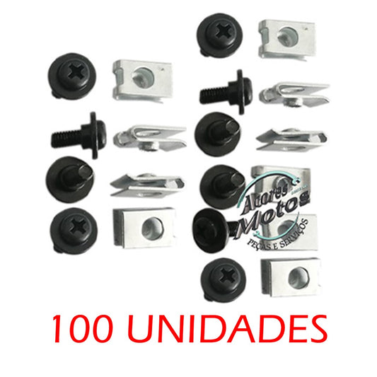 Kit C/ 200 Pçs Presilhas Trava Carenagem Motos Honda