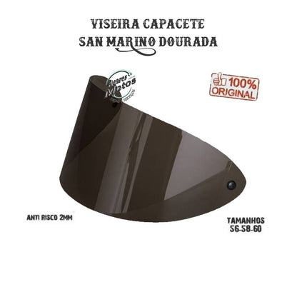 Lente Capacete Anti Risco San Marino Taurus Grossa 2mm Cromada Espelhada Camaleão Fumê Dourada