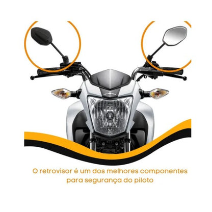 Par Espelho Retrovisor Mini Articulado Dobrável Com Catraca Modelo Titan 160 Fan 160 Start 160 2018