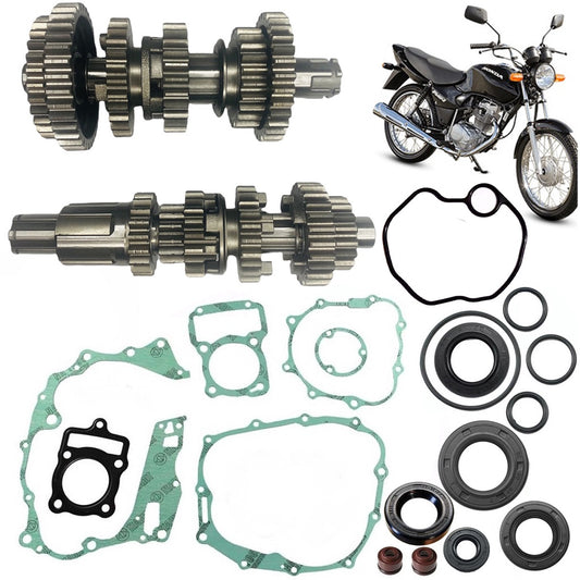 Cambio Completo  + Jogo Juntas + Retentores Motor Titan 125 Fan 125 2000 Ate 2008