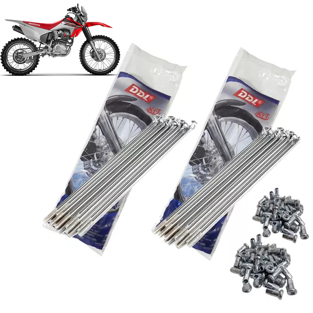 Jogo Raios DDL Roda Dianteira + Traseira Crf 230 Crf 250 4MM