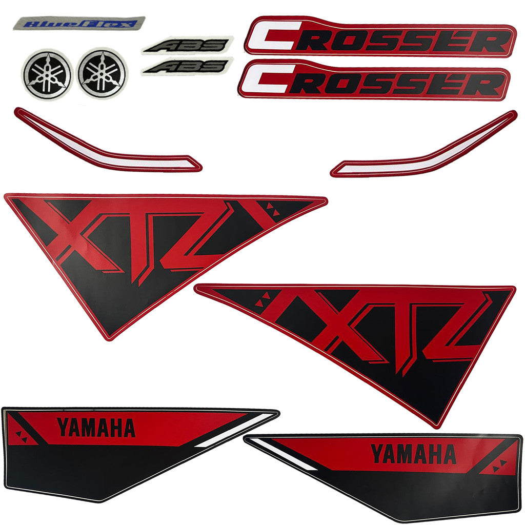 Kit Adesivos Xtz 150 Crosser 2023 Ate 2024 Vermelha