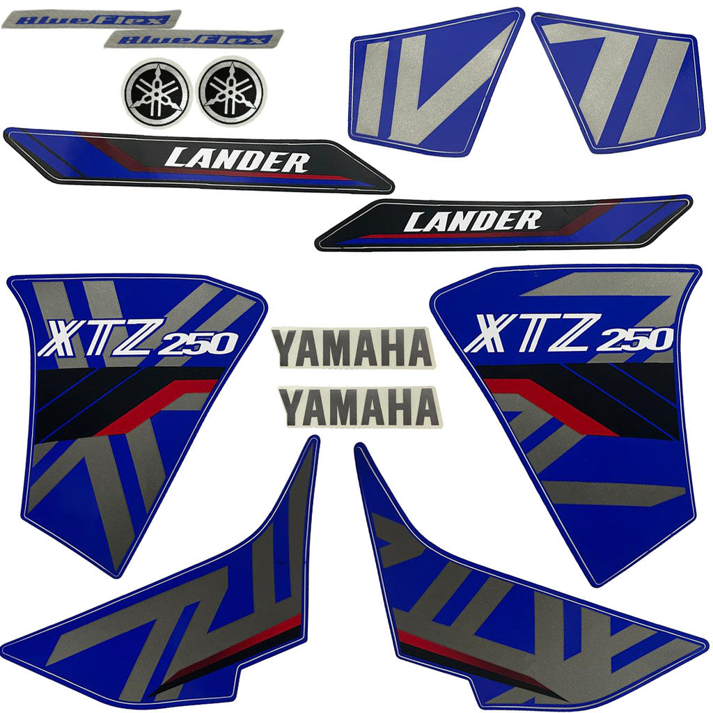 Kit Adesivos Xtz 250 Lander 2020 Azul