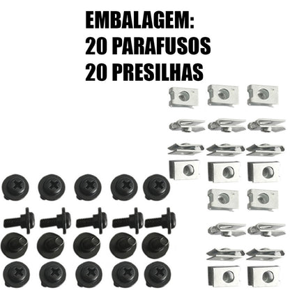 Kit 40 Pçs Presilhas Parafusos Carenagem Honda Titan 125 150 160 Fan 125 150 160 Biz 100 110 125
