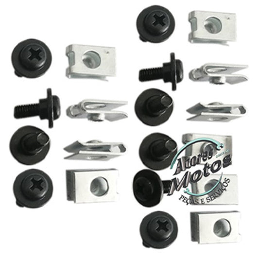 Kit 20 Pçs Presilhas Parafusos Carenagem Titan 125 150 160 Fan 125 150 160 Biz 100 110 125