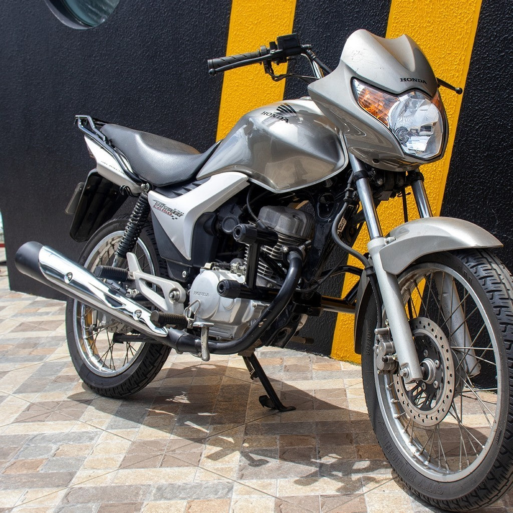 Protetor Escapamento Cromado Titan 150 2009 Ate 2013 Fan 150 2009 Ate 2013