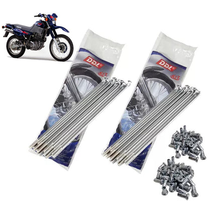 Jogo Raios Roda Dianteira + Traseira Xt 600 Xt 660 DDL 4MM Cromados