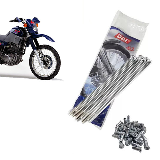 Jogo Raios Dianteiro DDL 4mm Cromado Xt 600 Freio a Disco 4MM