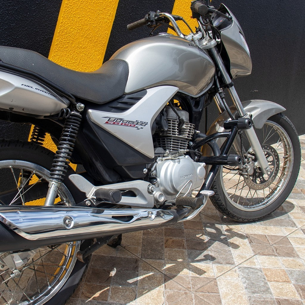 Protetor Escapamento Cromado Titan 150 2009 Ate 2013 Fan 150 2009 Ate 2013