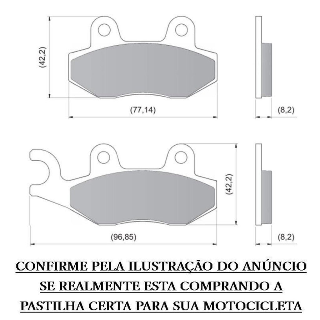 Pastilha Freio Xtz 125 Lander 250 Tenere 250 Diant Dfp20803