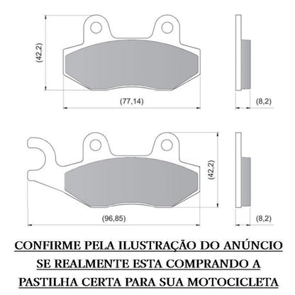 Pastilha Freio Xtz 125 Lander 250 Tenere 250 Diant Dfp20803