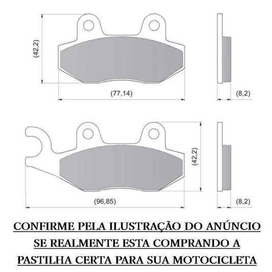 Pastilha Freio Xtz 125 Lander 250 Tenere 250 Diant Dfp20803