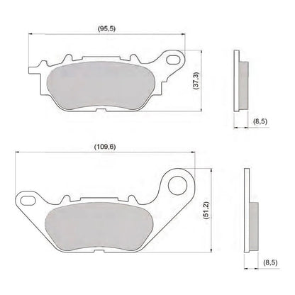 Pastilha Freio Diafrag Crypton 115 Ybr Factor 125 Fazer 150 DFP-20840