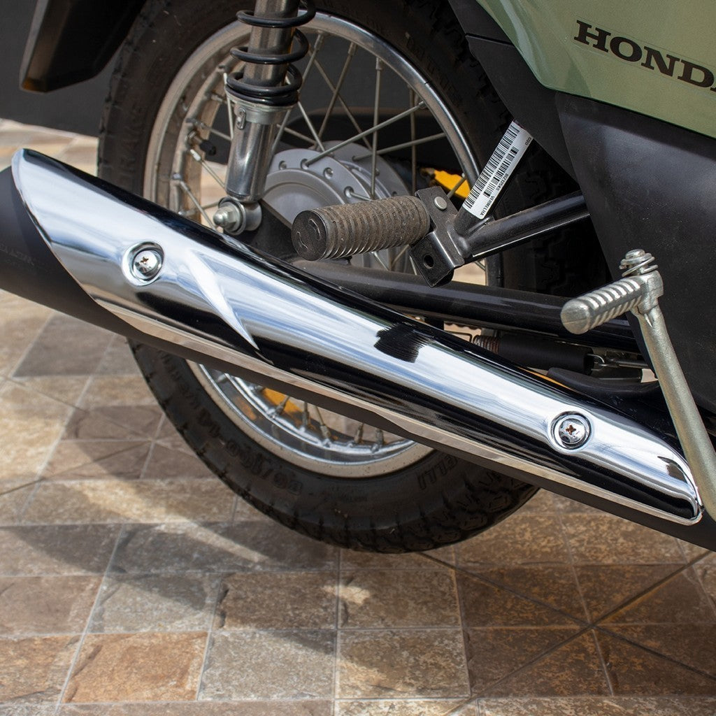 Protetor Escapamento Cromado Biz 125 KS ES 2006 2007 2008